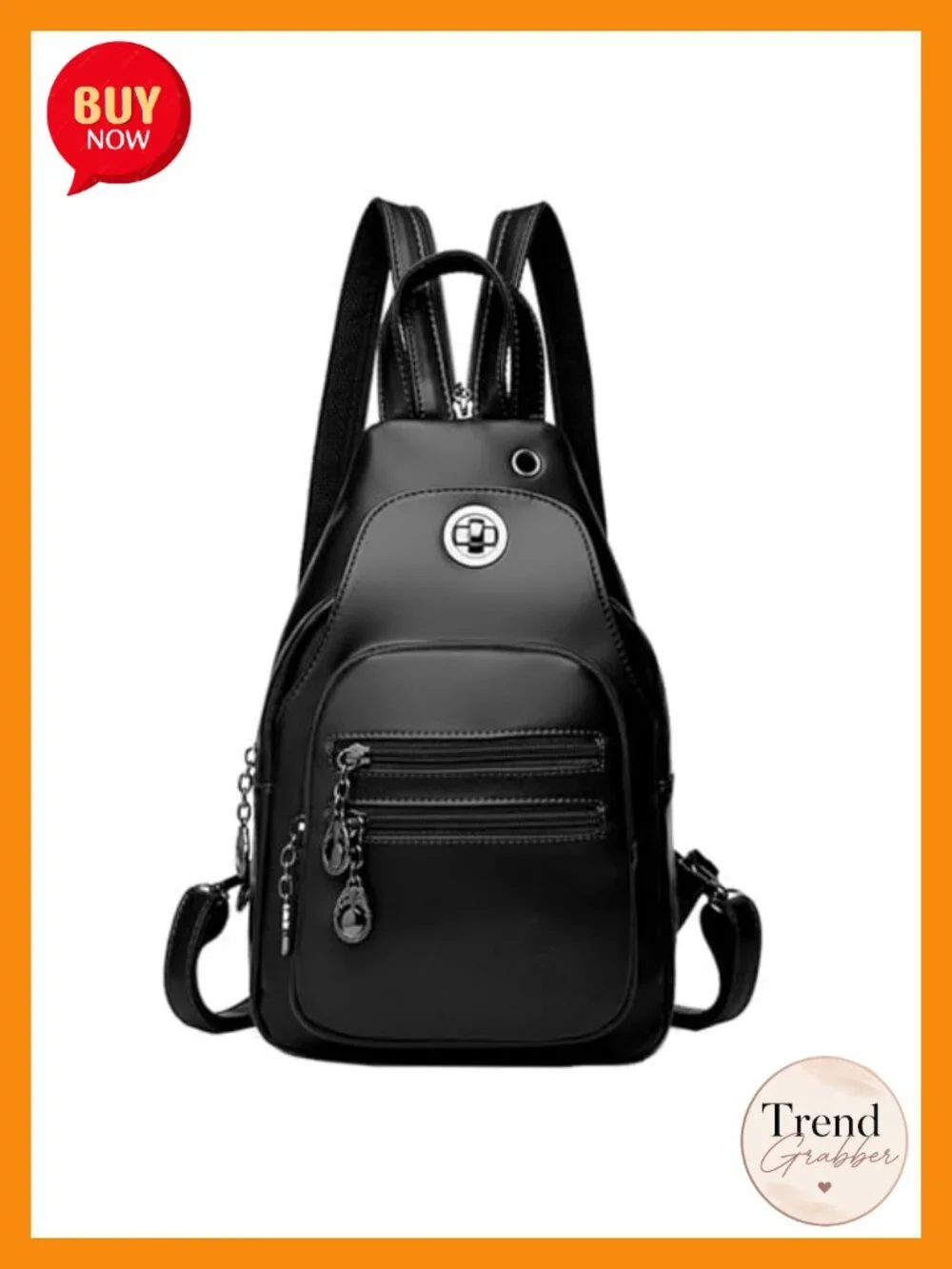 Convertible Leather Sling Backpack Purse Anti-Theft Travel Daypack Fits iPad